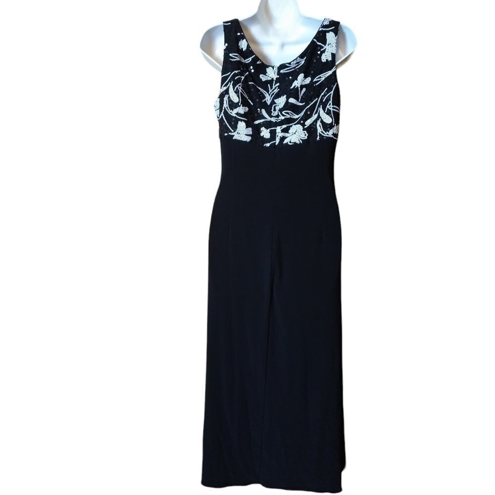 Collections by Lourea Women's Size 12 Black Sequined Sleeveless Dress Event - Picture 7 of 7